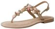 Tamaris Damen Zehentrenner Sandalette, beige, 39 EU
