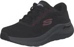Skechers Arch Fit 2.0 Herren-Sneaker, Schwarzes Mesh-Synthetik-roter Besatz,...