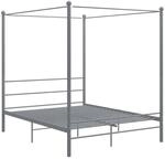 vidaXL Himmelbett Metallbett Bett Doppelbett Bettrahmen Bettgestell Lattenrost