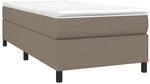 vidaXL Boxspringbettgestell Taupe 90x200 cm Stoff
