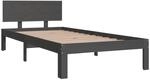 vidaXL Massivholzbett Bettgestell Bett Holzbett Einzelbett Bettrahmen Lattenrost