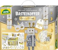 Lena 42666 - Premium Bastelkoffer Gold und Silber mit 1500 Teile, Bastelmaterial mit