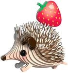 EUGY 650026 Igel, 3D Tier-Puzzle f&uuml;r Kinder und Erwachsene zum Zusammenbauen,...