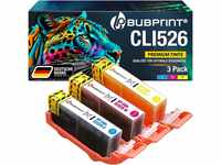 Bubprint 3 Druckerpatronen kompatibel als Ersatz für Canon CLI-526 CLI 526 für