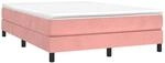 vidaXL Boxspringbettgestell Rosa 140x200 cm Samt