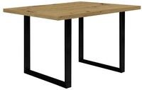 FORTE TABLES Tisch nicht ausziehbar, Holzwerkstoff, Artisan Eiche, 140 x 74.7 x 90 cm