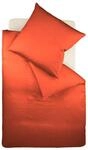 Fleuresse Colours Bettw&auml;sche, Uni-Mako-Satin, terracotta, 200 x 200 cm