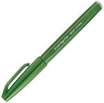Pentel SES15C-D2X Brush Sign Pen olivgr&uuml;n, Faserschreiber, pinsel&auml;hnliche Spitze, 1