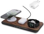 Woodcessories Multibase Pro - 3 in 1 Ladestation Holz | Magsafe Ladeger&auml;t 