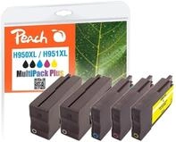 Peach H950/951 Spar Pack Plus Druckerpatronen XL (2xBK, C, M, Y) ersetzt HP No.