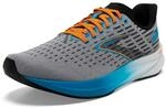 Brooks Herren Hyperion Sneaker, Grey/Atomic Blue/Scarlet, 42 EU