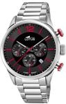 Lotus Herren Analog Uhr Edelstahl 316L Silber - Quarz - Chronograph - Kalender -