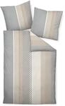 Janine Seersucker Bettw&auml;sche Tango 20043-07 Sand Silber