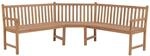 vidaXL Teak Massiv Garten Eckbank Gartenbank Sitzbank Parkbank Holzbank