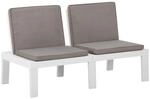 vidaXL Gartenbank mit Auflagen Parkbank Sitzbank Gartenm&ouml;bel Lounge Bank