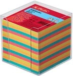 Herlitz 1600253 Zettelkasten 9x9x9cm transparent 650 Blatt farbig