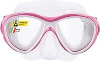 Cressi Samoa Mask - Maske Samoa zum Tauchen und Schnorcheln, Transparent/Rosa,