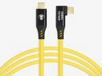 CobraTether USB-C-auf-USB-C-Kabel, 90&deg;, 10 m, Gelb