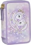 Beckmann, 3-f&auml;chrige Federmappe Unicorn Princess Purple, mit Inhalt, M&auml;ppchen