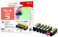 Peach C550/551/555 Spar Pack Plus Druckerpatronen XL (2xBK, PBK, C, M, Y) ersetzt