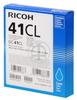 Ricoh 405766 SG2100N Inkjet Cartridge, 600 Seiten / 5% Deckung, GC41CL, cyan