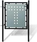 vidaXL Schwarzes Einzeltor f&uuml;r Z&auml;une 100 x 100 cm