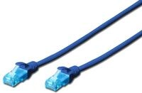 DIGITUS LAN Kabel Cat 5e &ndash; 0,5 m &ndash; U/UTP Ungeschirmt &ndash; Blau