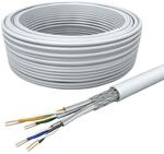 Draka Verlegekabel UCHOME SS26, Cat 7, S/FTP, PiMF, wei&szlig;, 100m Ring