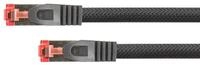 PYTHON Cat.6 RJ45 Ethernet LAN Patchkabel mit Rastnasenschutz und Nylongeflecht,