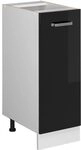 Vicco Apothekerschrank R-Line, Schwarz Hochglanz, 30 cm