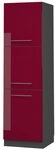 Vicco Herdumbauschrank Fame-Line, Bordeaux Hochglanz, 60 cm