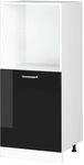 Vicco Herdumbauschrank R-Line, Schwarz Hochglanz, 60 cm