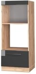 Vicco Mikrowellenschrank Fame-Line, Anthrazit Hochglanz, 60 cm