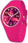 ICE-WATCH - Ice Flower Fuschia Blossom - Rosa Damenuhr mit Silikonarmband - 021738