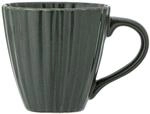 Bloomingville Latina Becher, Steingut, D8,5xH8,5 cm, 220 ml (Dunkelgr&uuml;n)