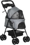 PawHut Hundewagen Hundebuggy klappbar f&uuml;r Hunde & Katzen bis 4 kg Katzenbuggy mit