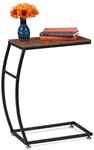 Relaxdays Beistelltisch Industrial Design, C-Form, HBT 58,5 x 47,5 x 25 cm, Tisch