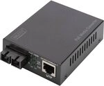 DIGITUS Medienkonverter - MM - Gbit Ethernet - RJ45 / SC - 850nm Wellenl&auml;nge - Bis