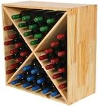 PROREGAL Modulares Weinregal VINCELLAR MOD | HxBxT 60x60x30cm | Kreuz Modul...