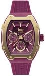 Ice-Watch - Ice boliday Gold Burgundy - Rote Damenuhr mit Silikonarmband - 022868