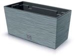 Zementfarbenes Pflanzgef&auml;&szlig; mit Beh&auml;lter, Kollektion FURU, 39,5 x 18,5 x 19,5 cm,