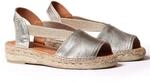 Toni Pons Damen Espadrille aus Leder - ETNA - Platin, 39 EU