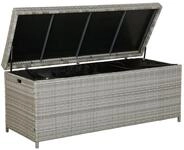 Beliani Praktische Auflagenbox Rattan grau Modena