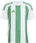 adidas Unisex Kinder Striped 24 Jersey Kids Shirt, White/Team Green, 9-10 Years