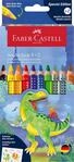 Faber-Castell 110922 - Buntstifte Set Jumbo Dino, 10-teilig, bruchsicher, inkl. 2