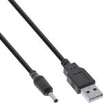 Inline USB zu DC Kabel 3,5 x 1,35 mm, 5V Stromkabel USB A Stecker auf Hohlstecker, 3A