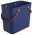 Rotho Albula Einkaufskorb 25 L mit ergonomischen Griffen praktisch Blau 