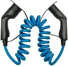 Kabelmeister Typ 2 Ladekabel | 5m Sprialkabel - blau | 22 kW - f&uuml;r Elektro- und