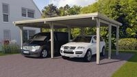 Weka Flachdach-Doppelcarport 618 Gr. 1, ohne Dachplatten