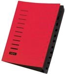 Pagna 40059-01 Ordnungsmappe, 12-teilig, 1-12, rot, 3 St&uuml;ck